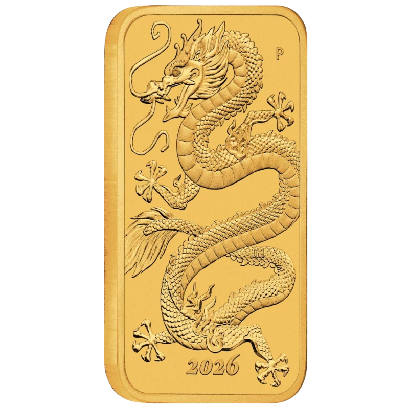 Zlatá mince 1 Oz Dragon 2026 Rectangular (Obdélník)