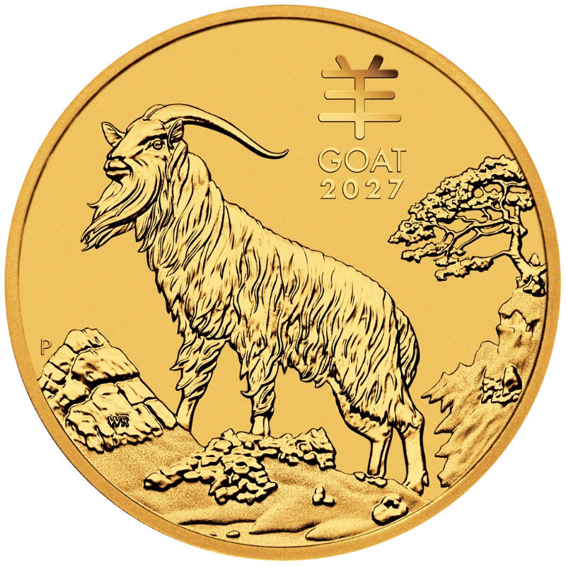 Lunární série III. - zlatá mince Year of the Goat (Rok kozy) 1/2 Oz 2027