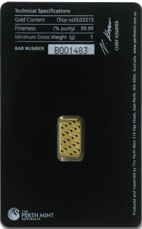 Investiční zlato - zlatý slitek 1g Perth Mint