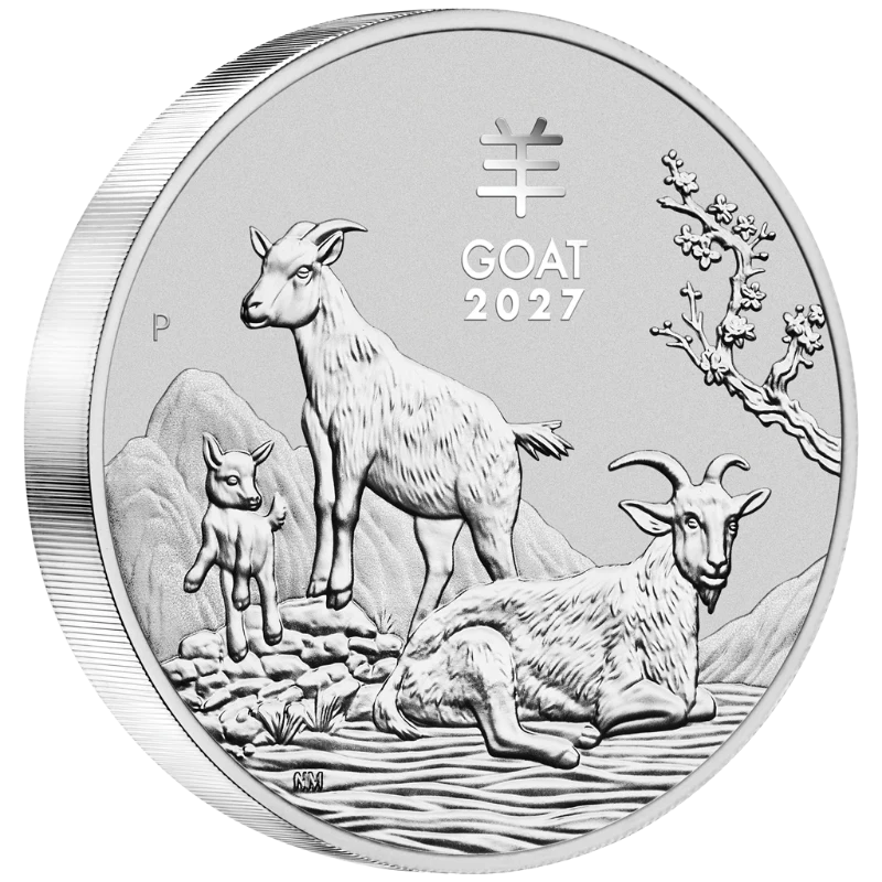 Lunární série III. - stříbrná mince Year of the Goat (Rok kozy) 1kg 2027