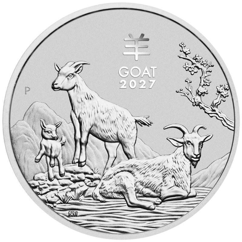 Lunární série III. - stříbrná mince Year of the Goat (Rok kozy) 1kg 2027