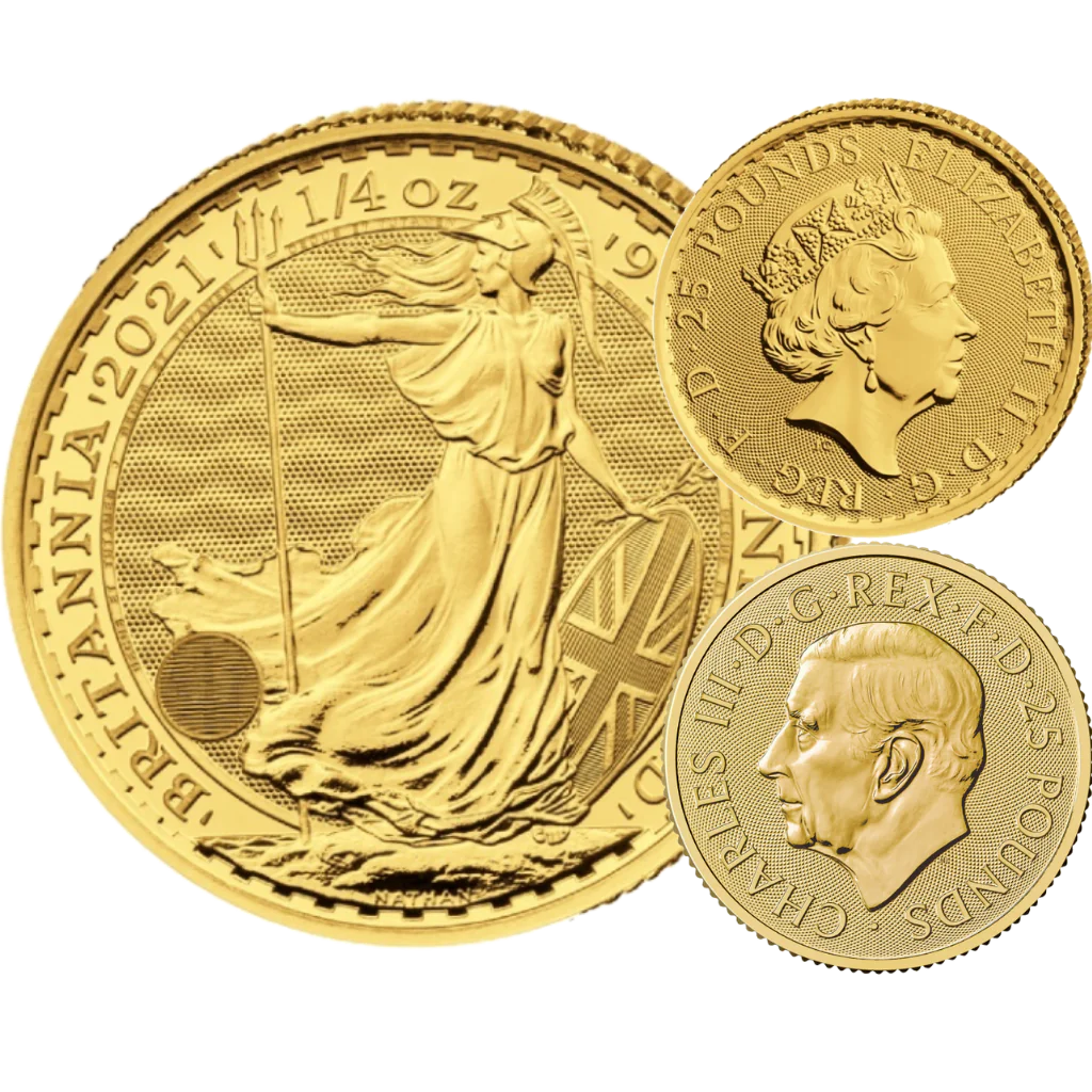 Zlatá mince 25 Pounds Britannia 1/4 Oz