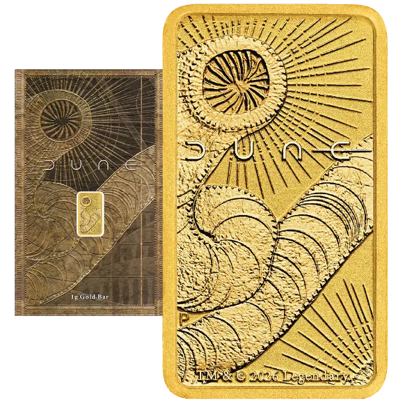 Investiční zlato - zlatý slitek 1g Perth Mint - Dune