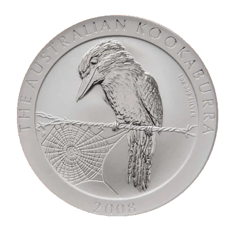 Stříbrná mince 1 Oz Australian Kookaburra (Ledňáček) 2008