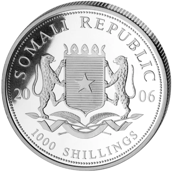 Stříbrná mince 1000 Shillings Elephant (Slon africký) 1 Oz 2006 (African Wildlife Series)